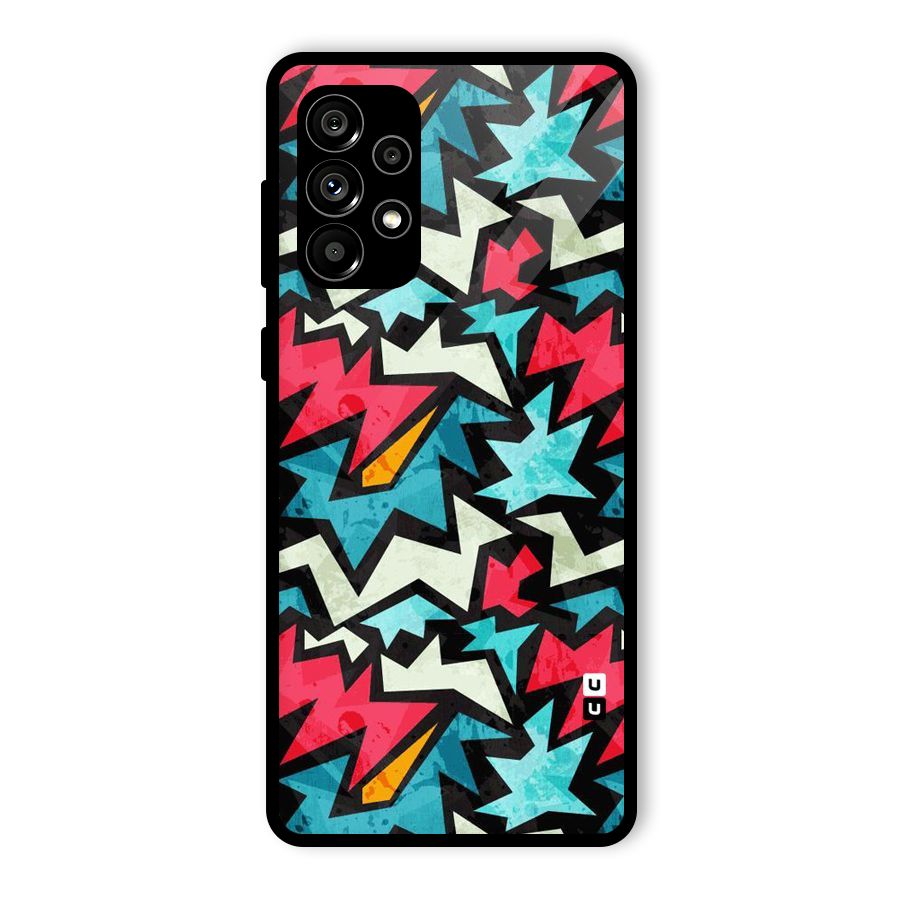 Electric Color Design Glass Back Case for Galaxy A73 5G