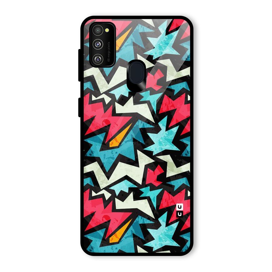 Electric Color Design Glass Back Case for Galaxy M21