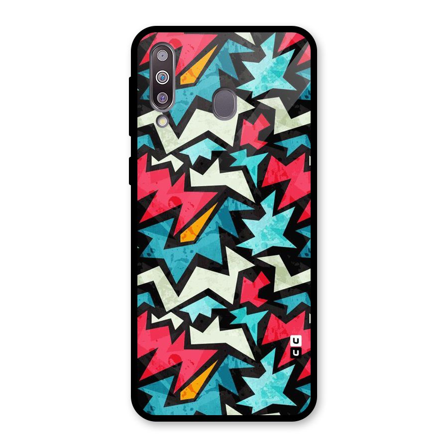 Electric Color Design Glass Back Case for Galaxy M30