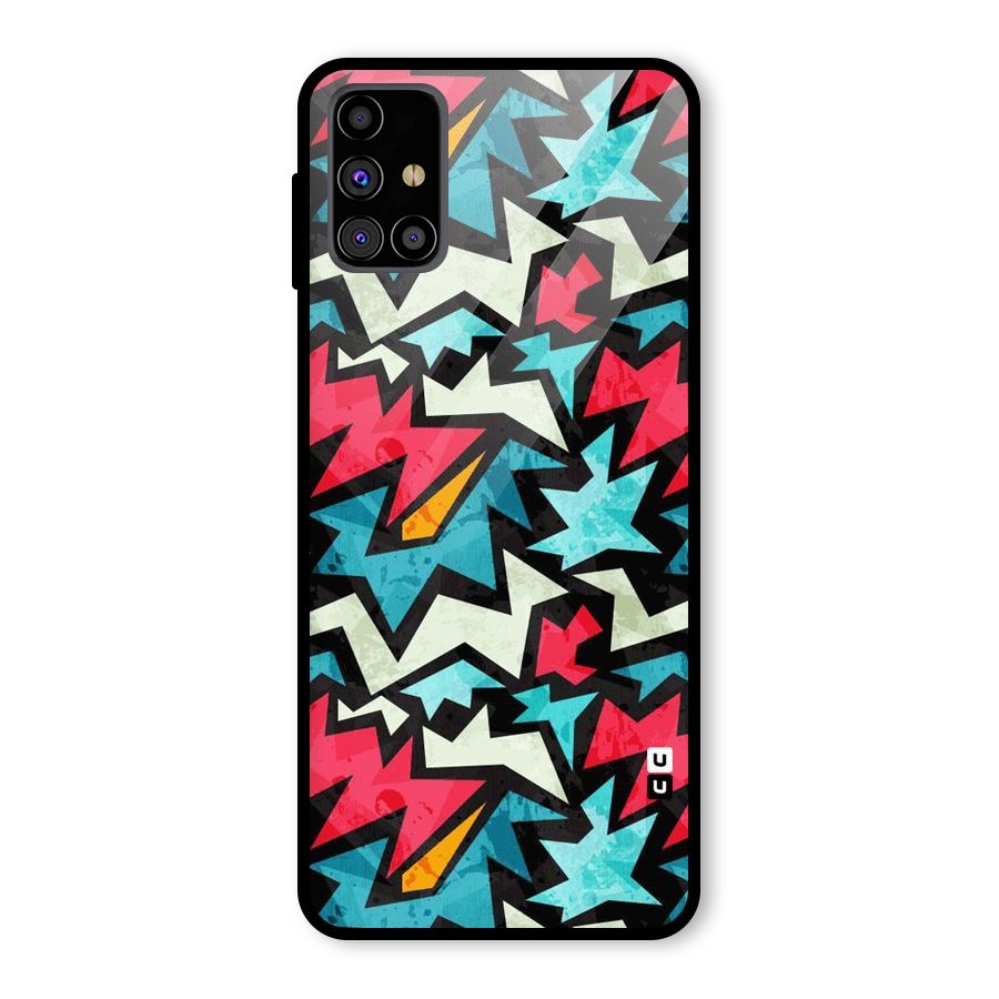 Electric Color Design Glass Back Case for Galaxy M31s