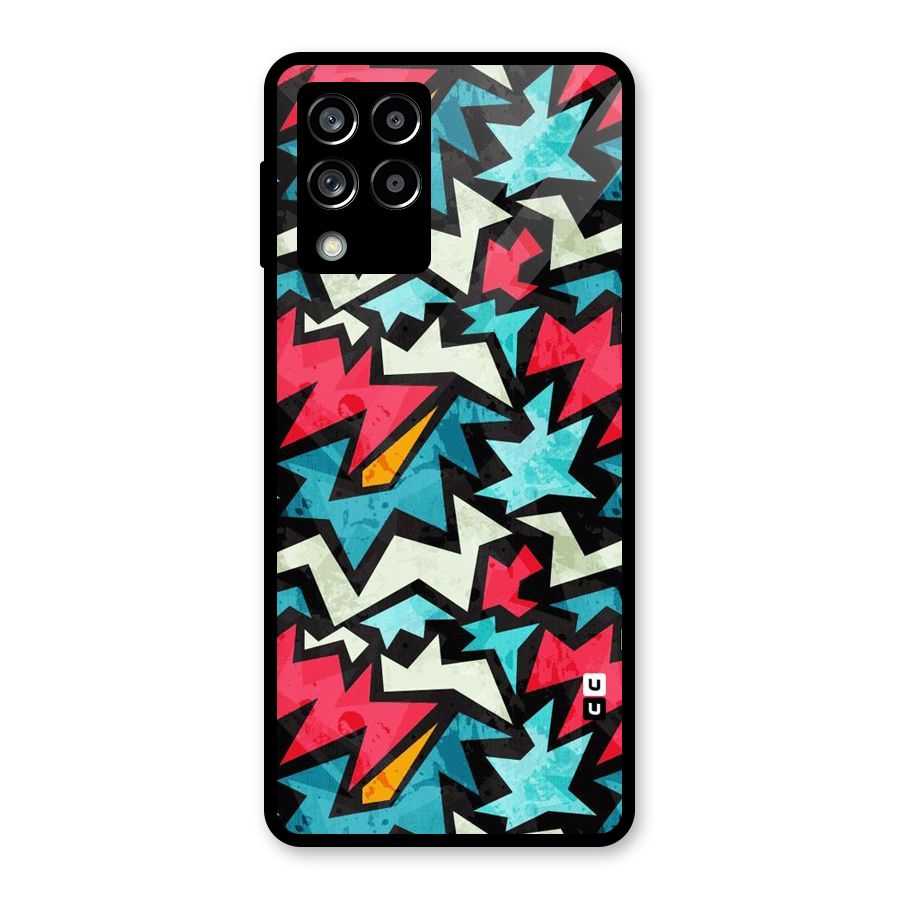 Electric Color Design Glass Back Case for Galaxy M53 5G