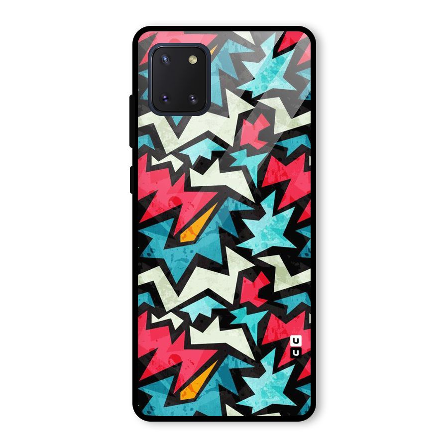 Electric Color Design Glass Back Case for Galaxy Note 10 Lite