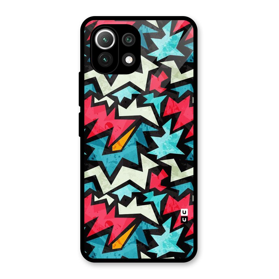 Electric Color Design Glass Back Case for Mi 11 Lite NE 5G