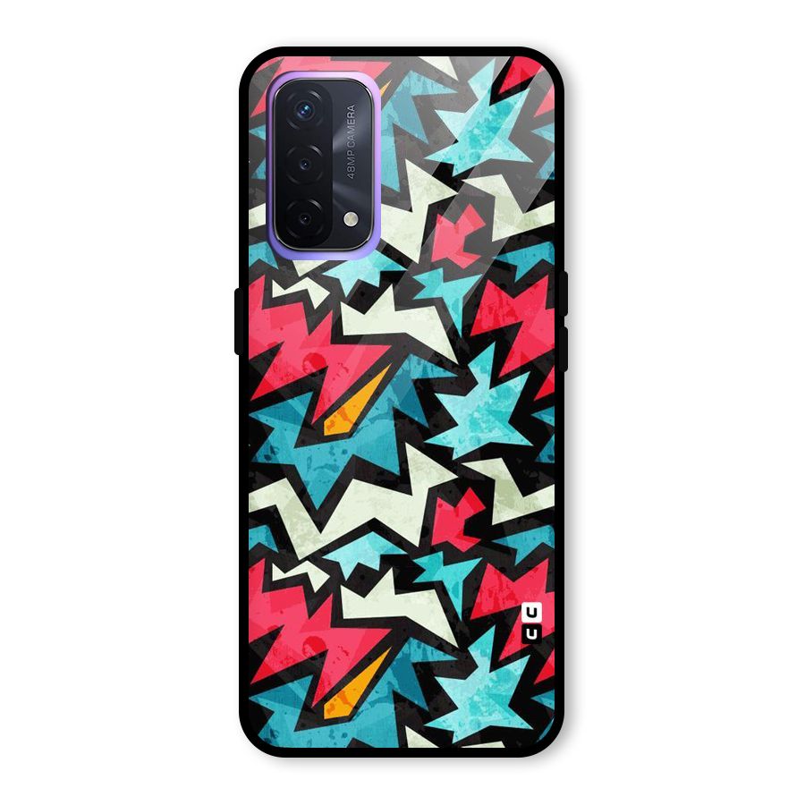 Electric Color Design Glass Back Case for Oppo A74 5G