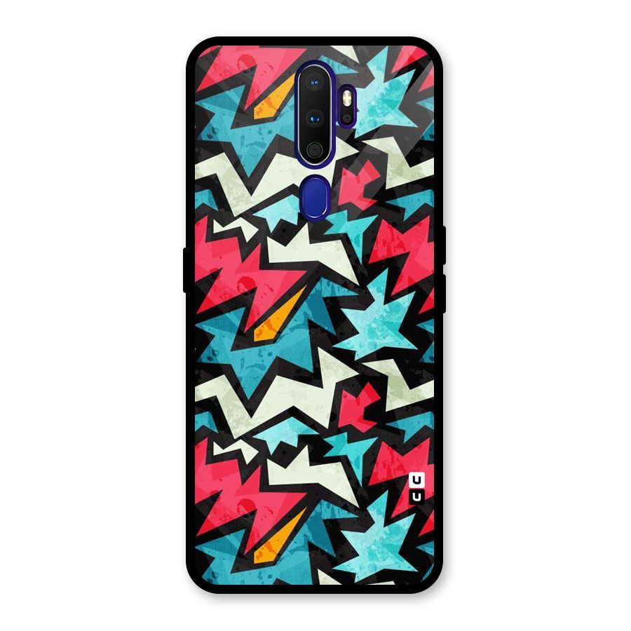 Electric Color Design Glass Back Case for Oppo A9 (2020)
