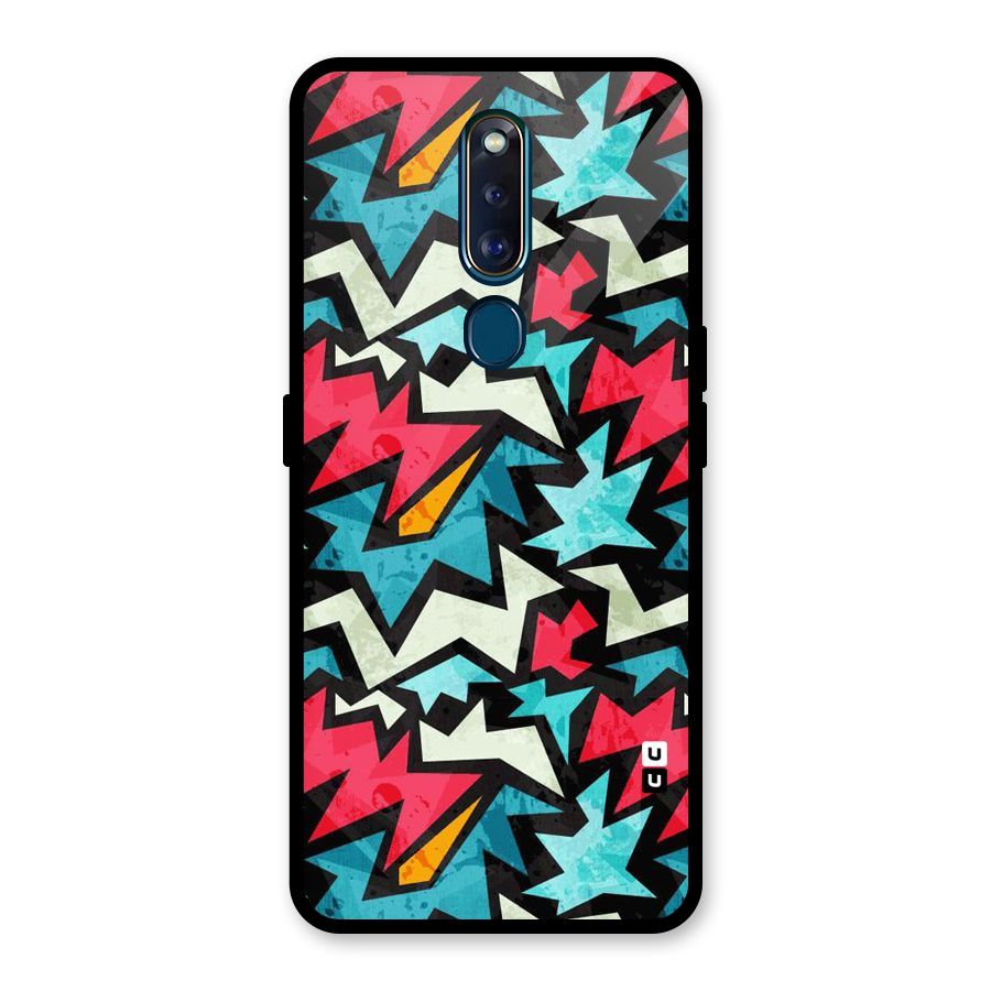 Electric Color Design Glass Back Case for Oppo F11 Pro