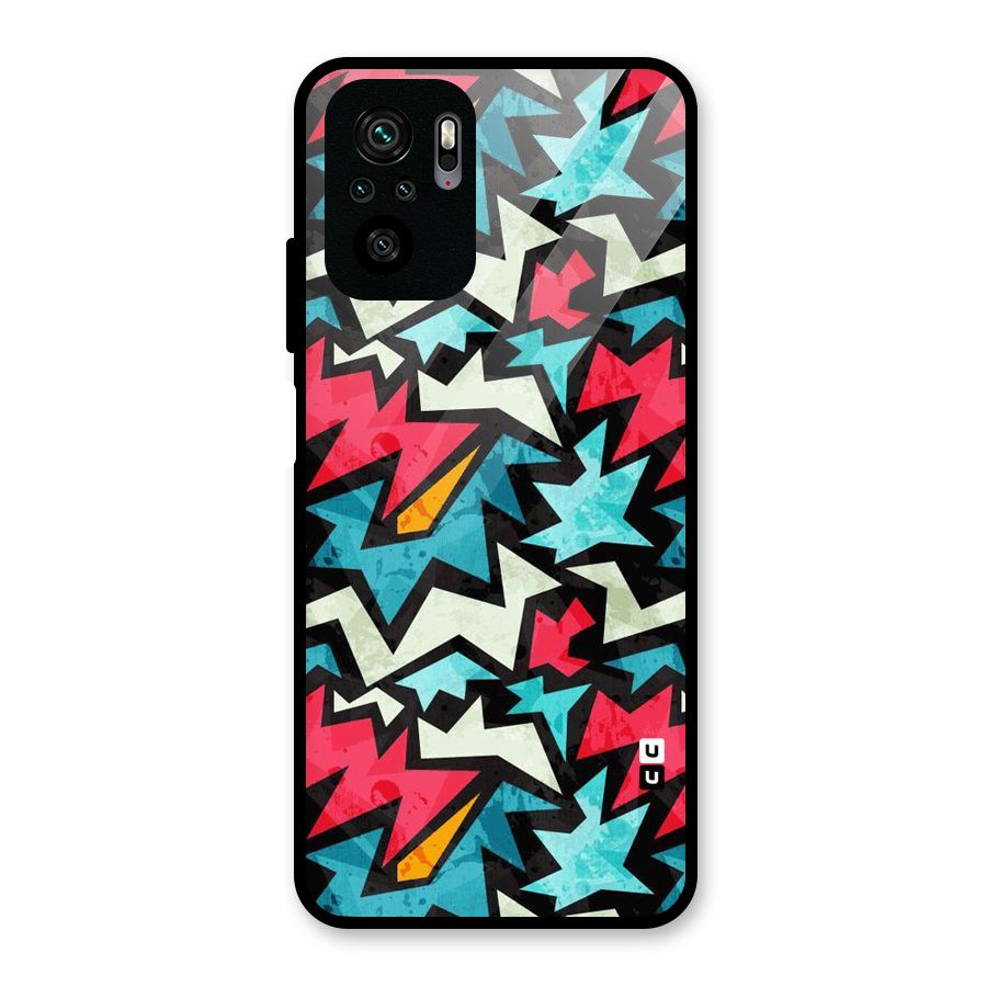 Electric Color Design Glass Back Case for Redmi Note 10S