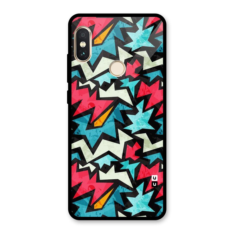 Electric Color Design Glass Back Case for Redmi Note 5 Pro