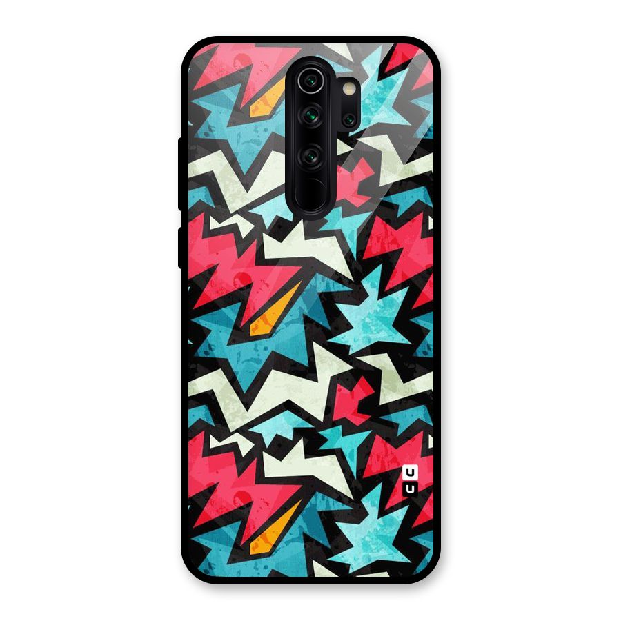 Electric Color Design Glass Back Case for Redmi Note 8 Pro