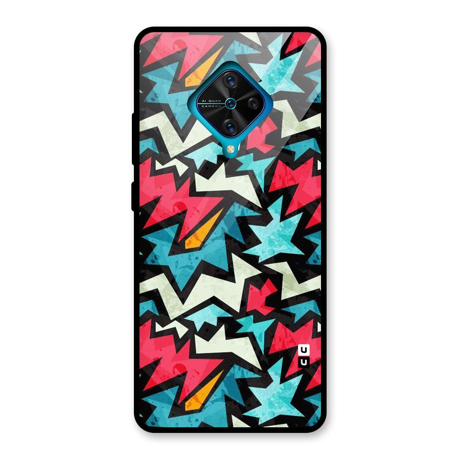 Electric Color Design Glass Back Case for Vivo S1 Pro