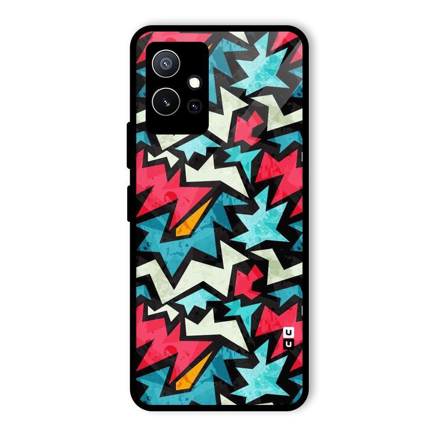 Electric Color Design Glass Back Case for Vivo T1 5G