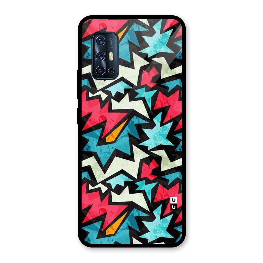 Electric Color Design Glass Back Case for Vivo V17