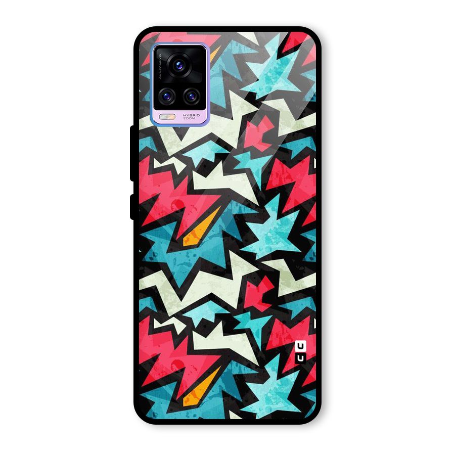 Electric Color Design Glass Back Case for Vivo V20 Pro