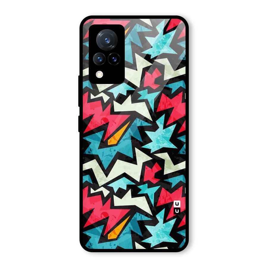 Electric Color Design Glass Back Case for Vivo V21 5G