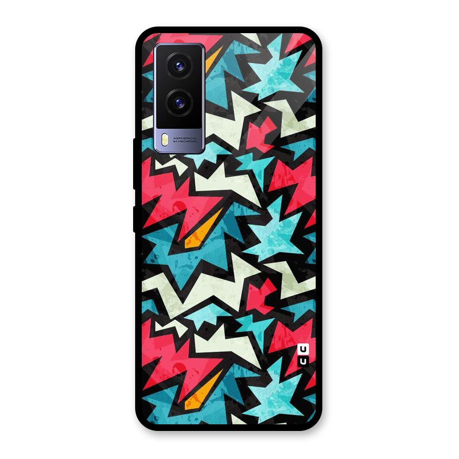 Electric Color Design Glass Back Case for Vivo V21e 5G