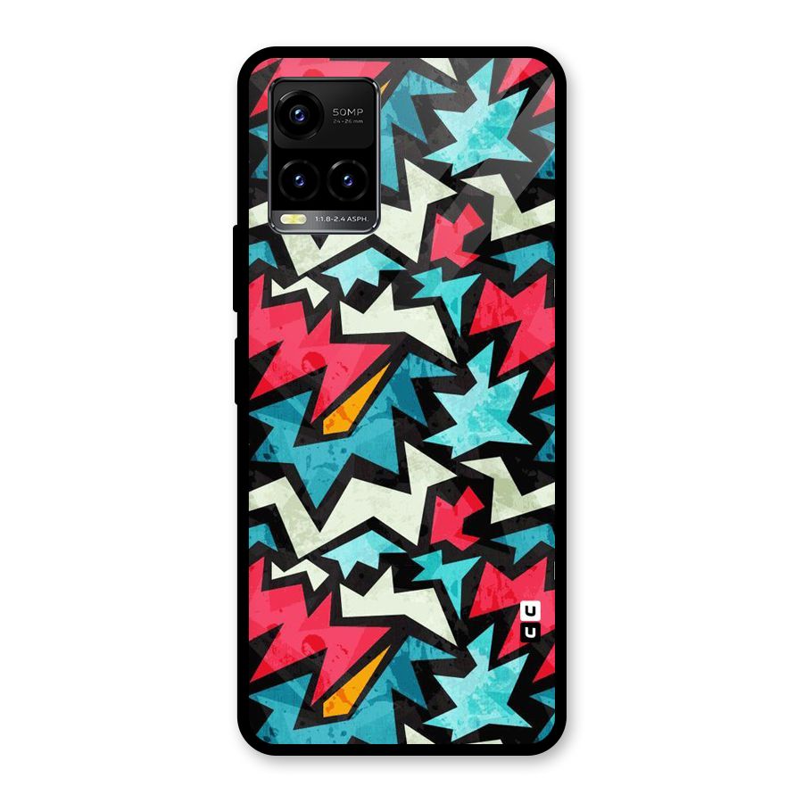 Electric Color Design Glass Back Case for Vivo Y21T