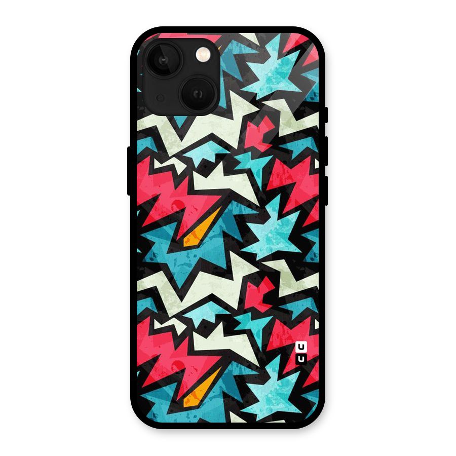 Electric Color Design Glass Back Case for iPhone 13