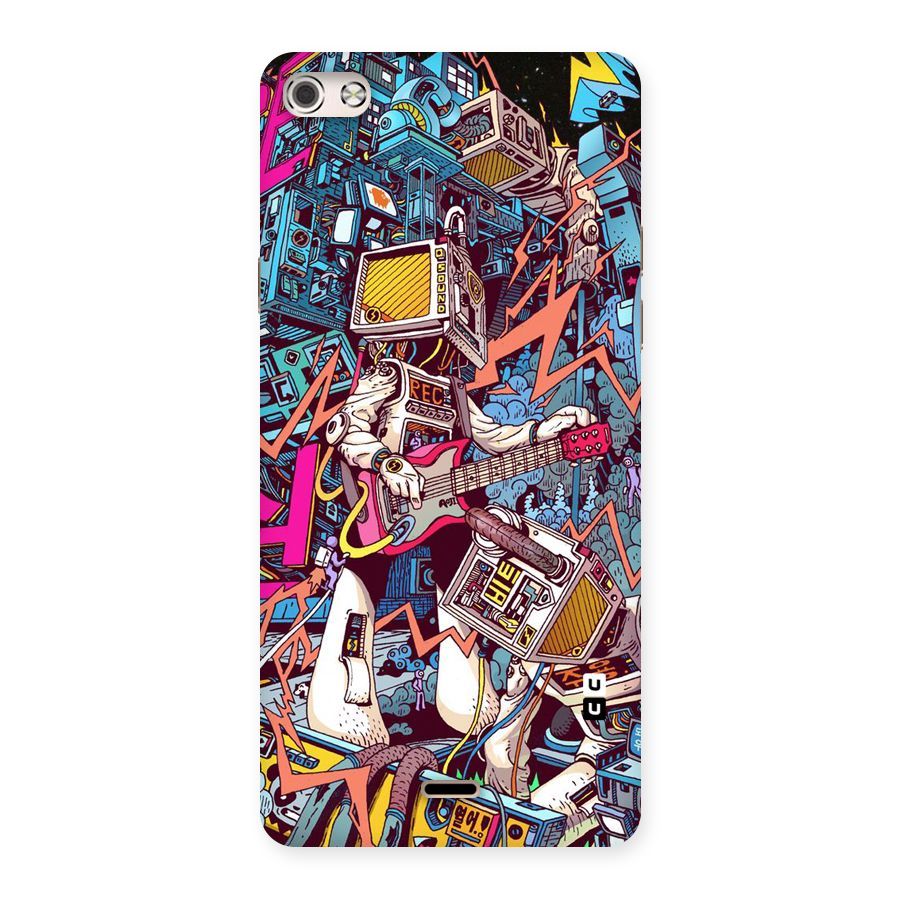 Electric Colors Back Case for Micromax Canvas Silver 5