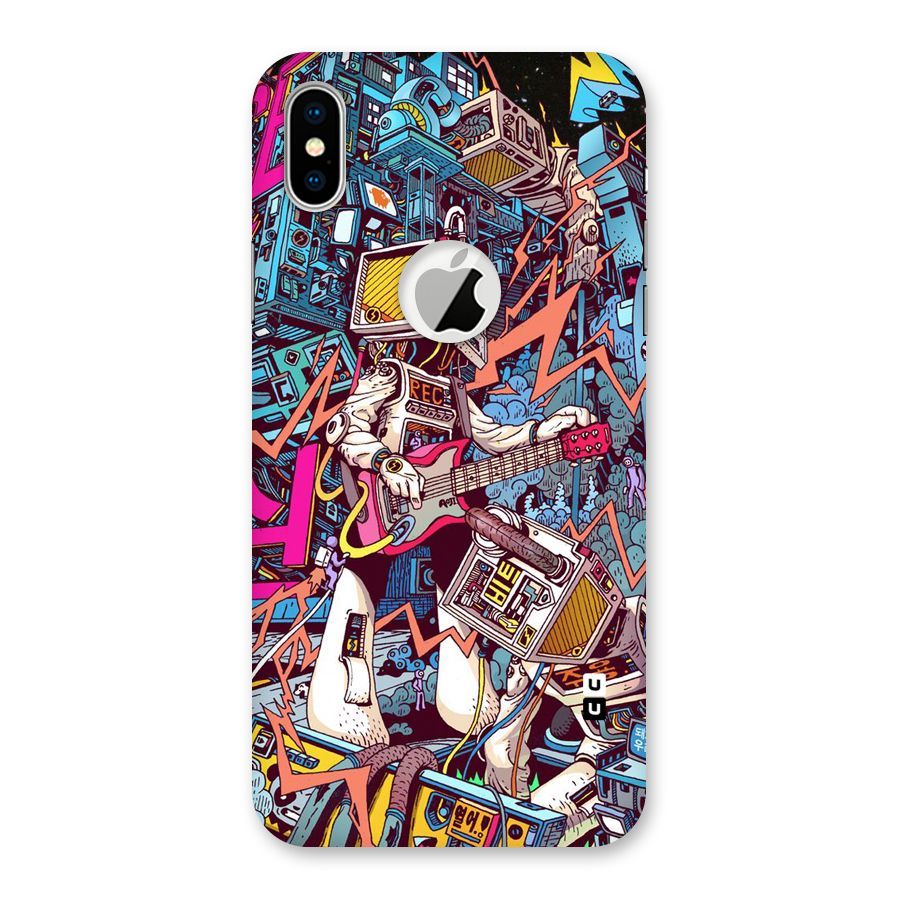 Electric Colors Back Case for iPhone XS Logo Cut