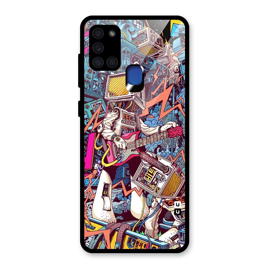 Electric Colors Glass Back Case for Galaxy A21s