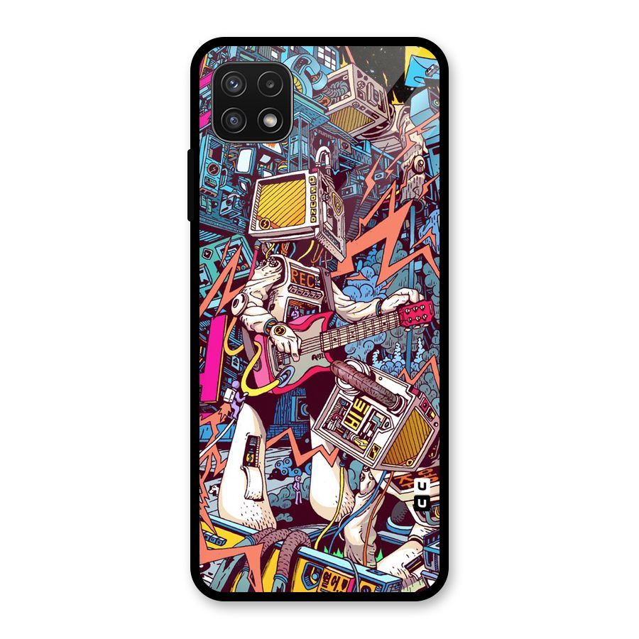 Electric Colors Glass Back Case for Galaxy A22 5G