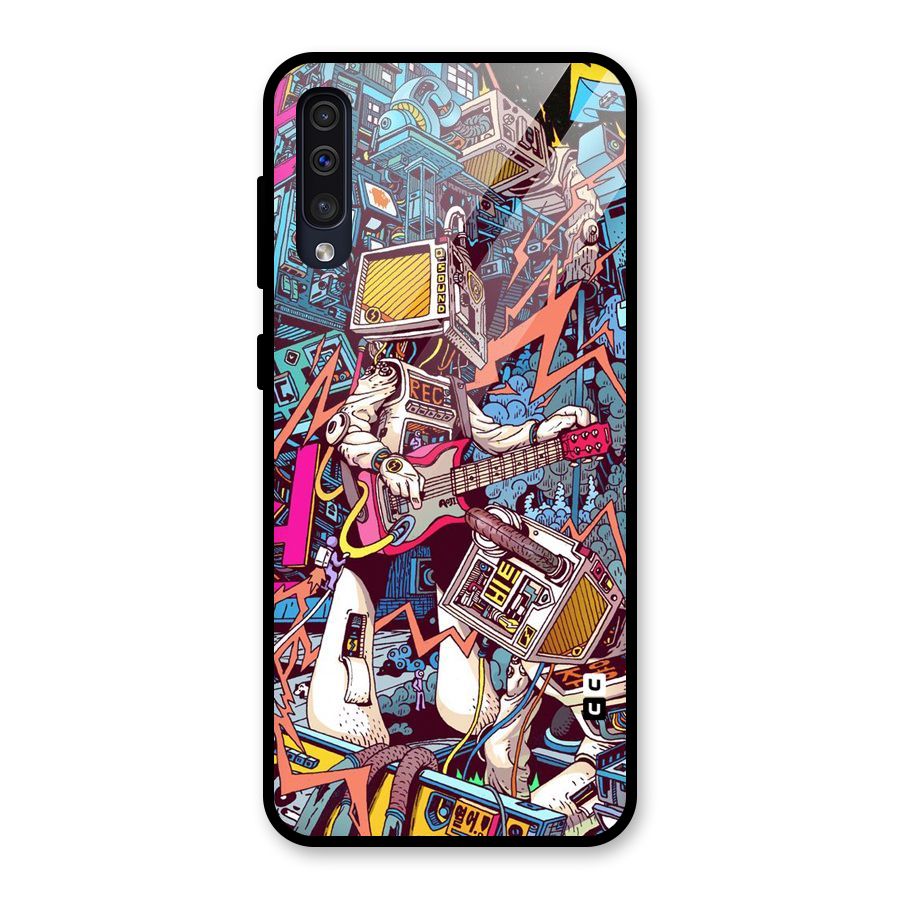 Electric Colors Glass Back Case for Galaxy A30s