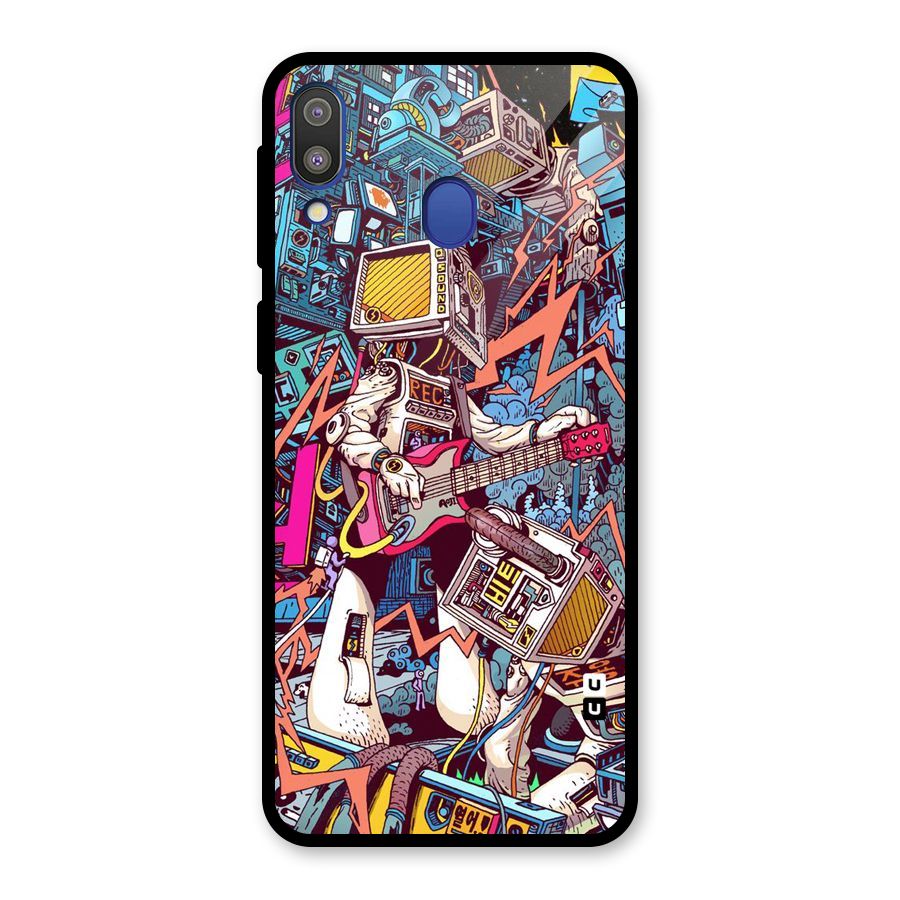 Electric Colors Glass Back Case for Galaxy M20