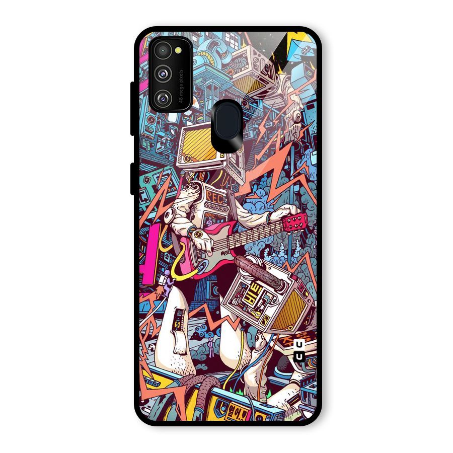 Electric Colors Glass Back Case for Galaxy M21