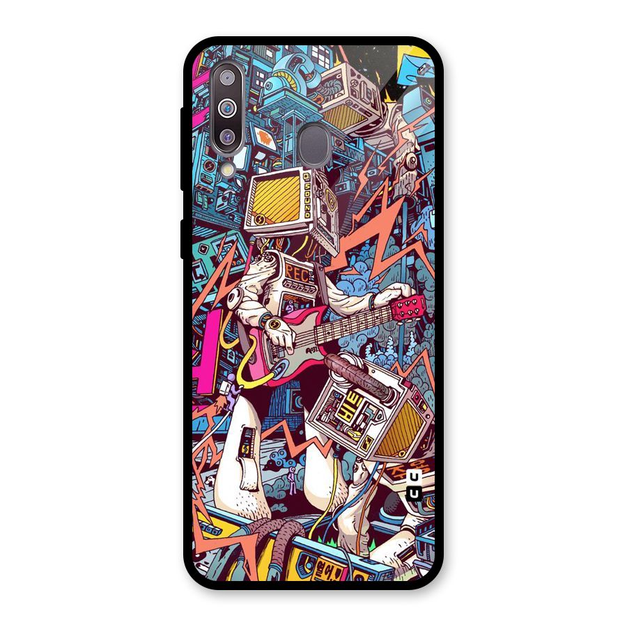 Electric Colors Glass Back Case for Galaxy M30
