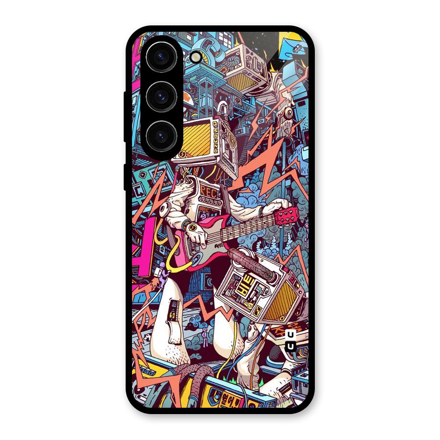 Electric Colors Glass Back Case for Galaxy S23 Plus