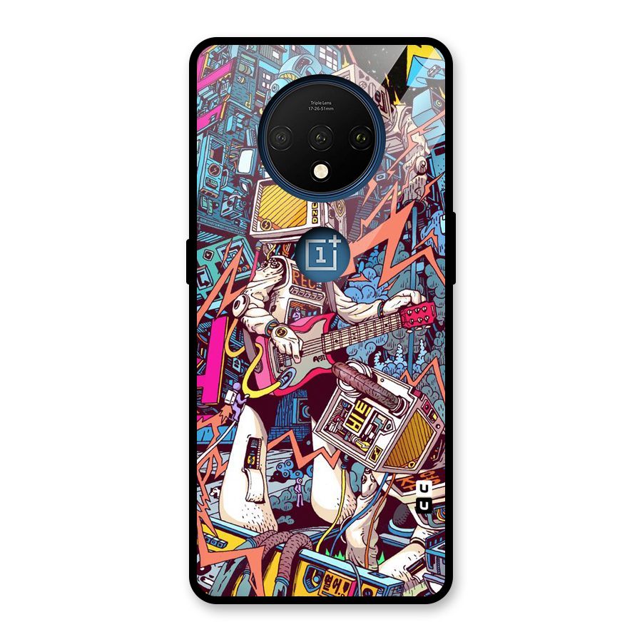 Electric Colors Glass Back Case for OnePlus 7T