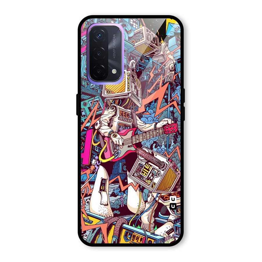 Electric Colors Glass Back Case for Oppo A74 5G