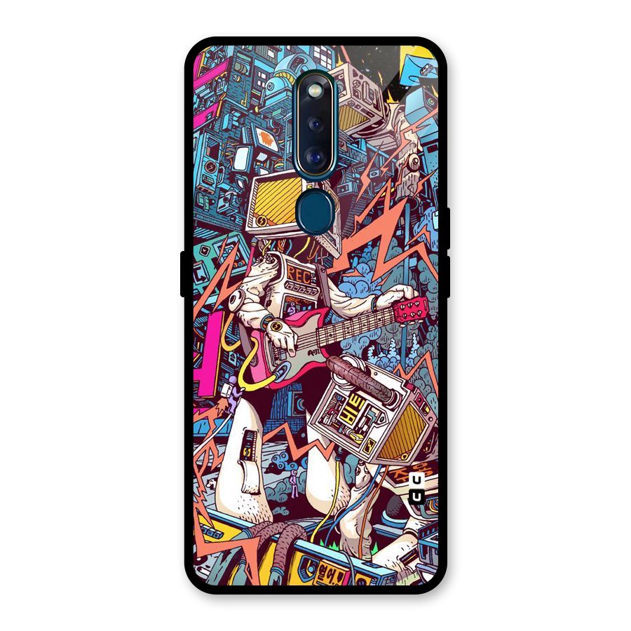 Electric Colors Glass Back Case for Oppo F11 Pro