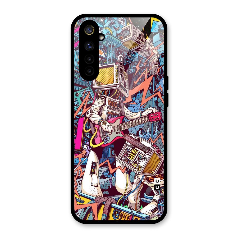 Electric Colors Glass Back Case for Realme 6i
