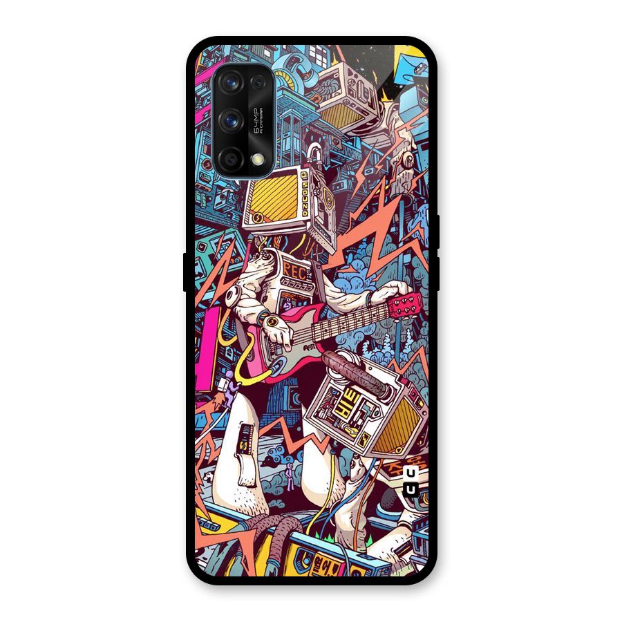 Electric Colors Glass Back Case for Realme 7 Pro