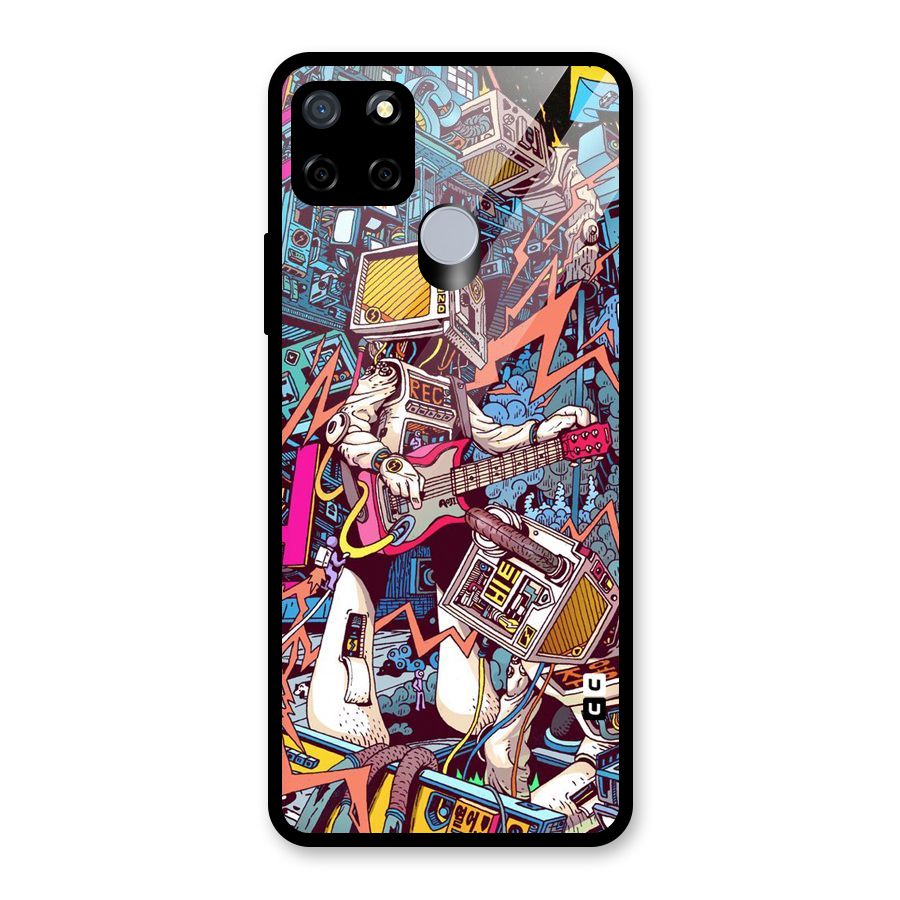 Electric Colors Glass Back Case for Realme C15