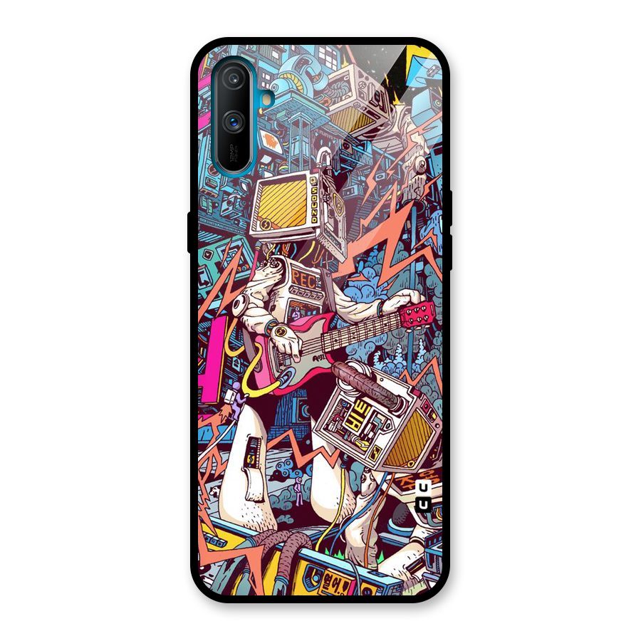 Electric Colors Glass Back Case for Realme C3