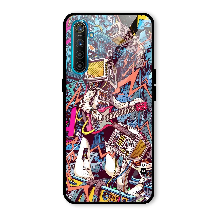 Electric Colors Glass Back Case for Realme XT