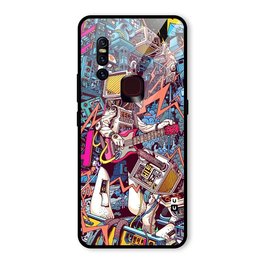 Electric Colors Glass Back Case for Vivo V15