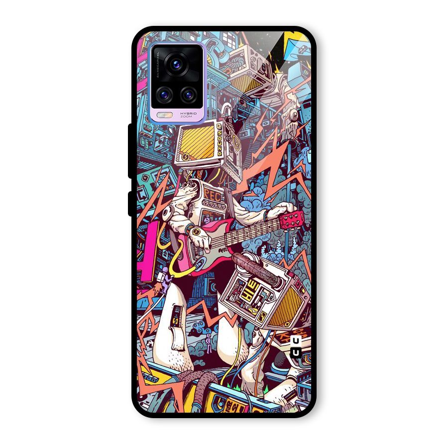 Electric Colors Glass Back Case for Vivo V20 Pro