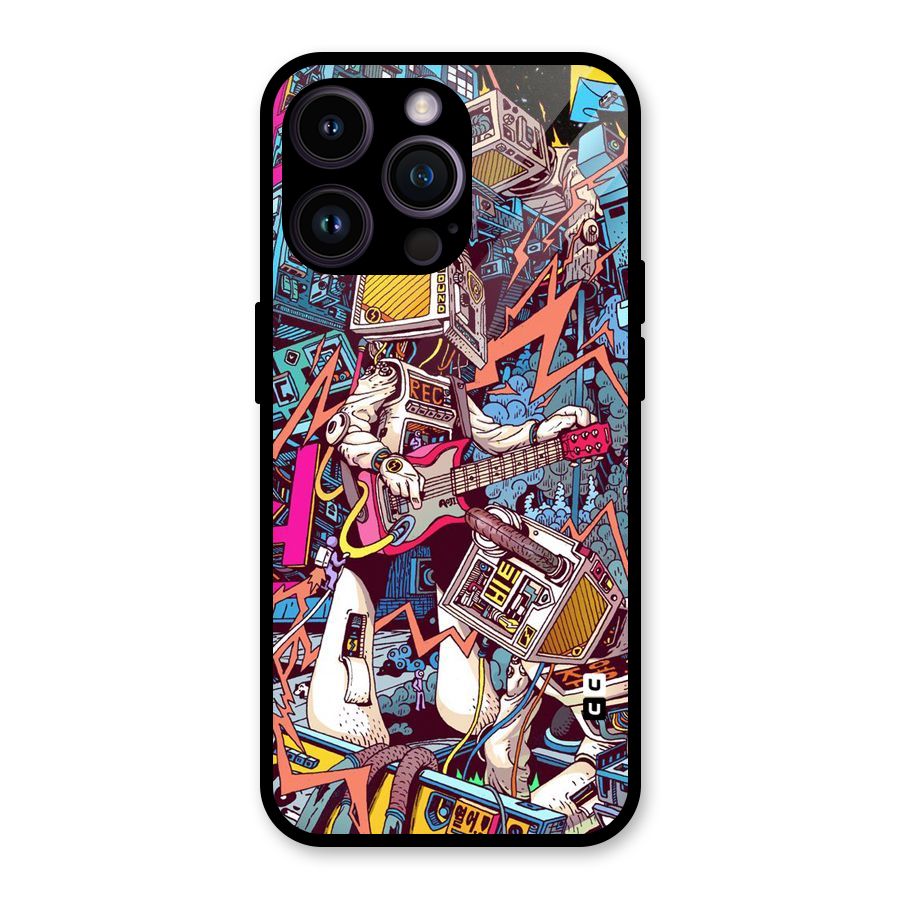 Electric Colors Glass Back Case for iPhone 14 Pro Max