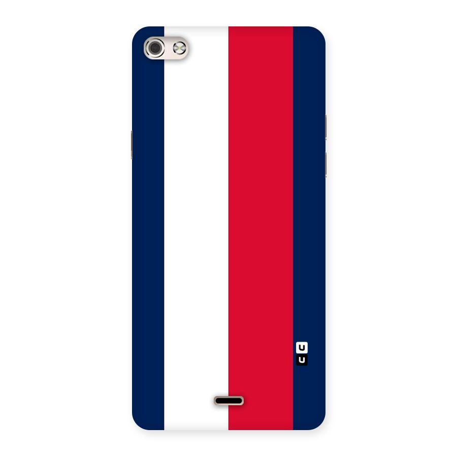 Electric Colors Stripe Back Case for Micromax Canvas Silver 5