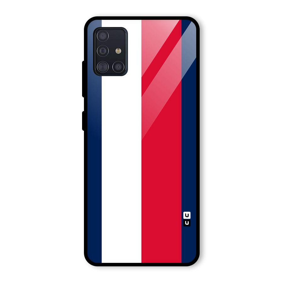 Electric Colors Stripe Glass Back Case for Galaxy A51