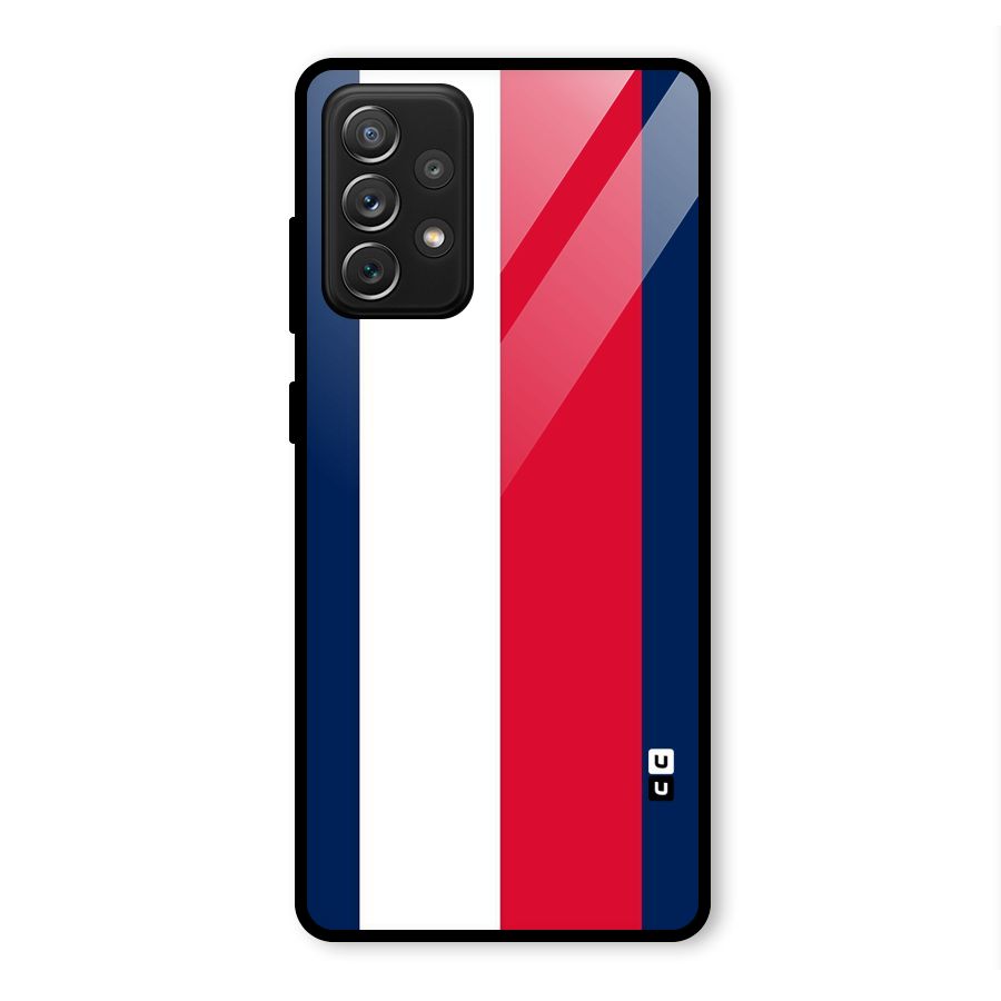 Electric Colors Stripe Glass Back Case for Galaxy A72