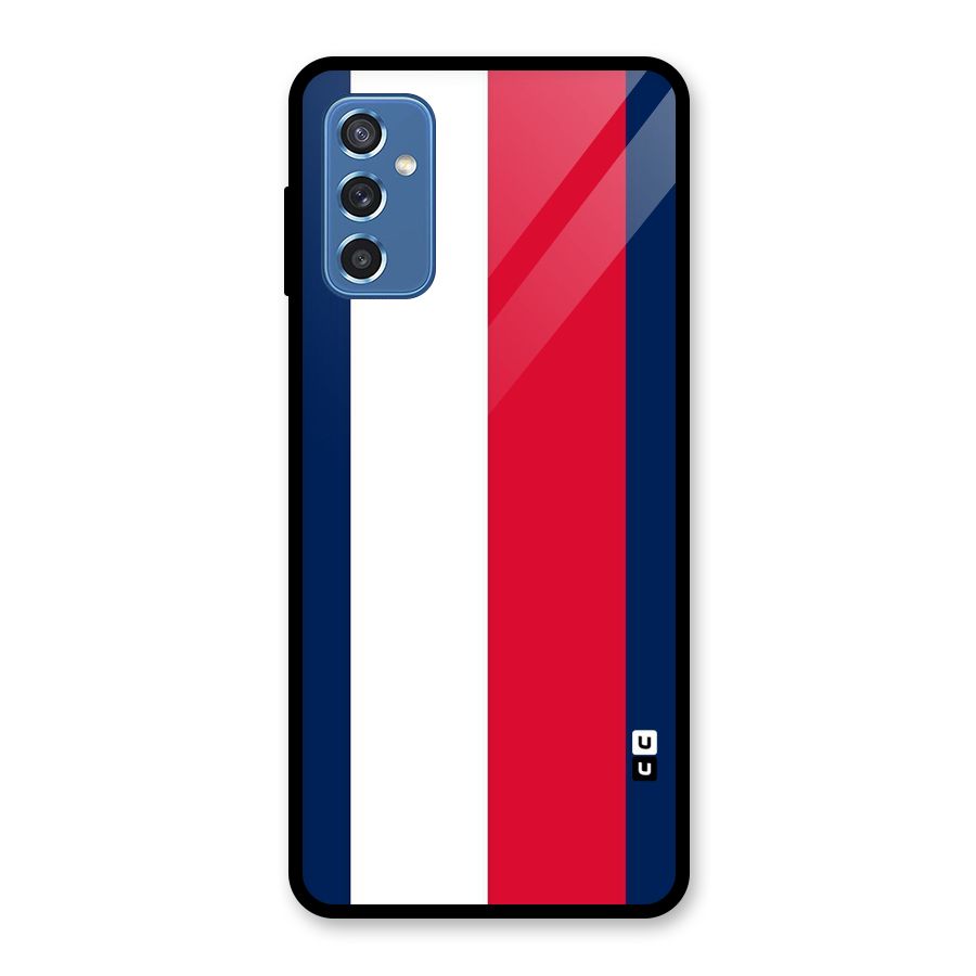 Electric Colors Stripe Glass Back Case for Galaxy M52 5G