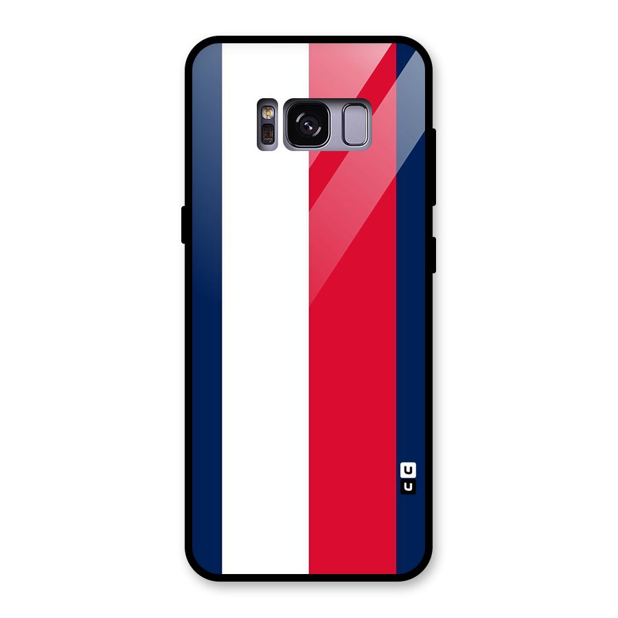 Electric Colors Stripe Glass Back Case for Galaxy S8