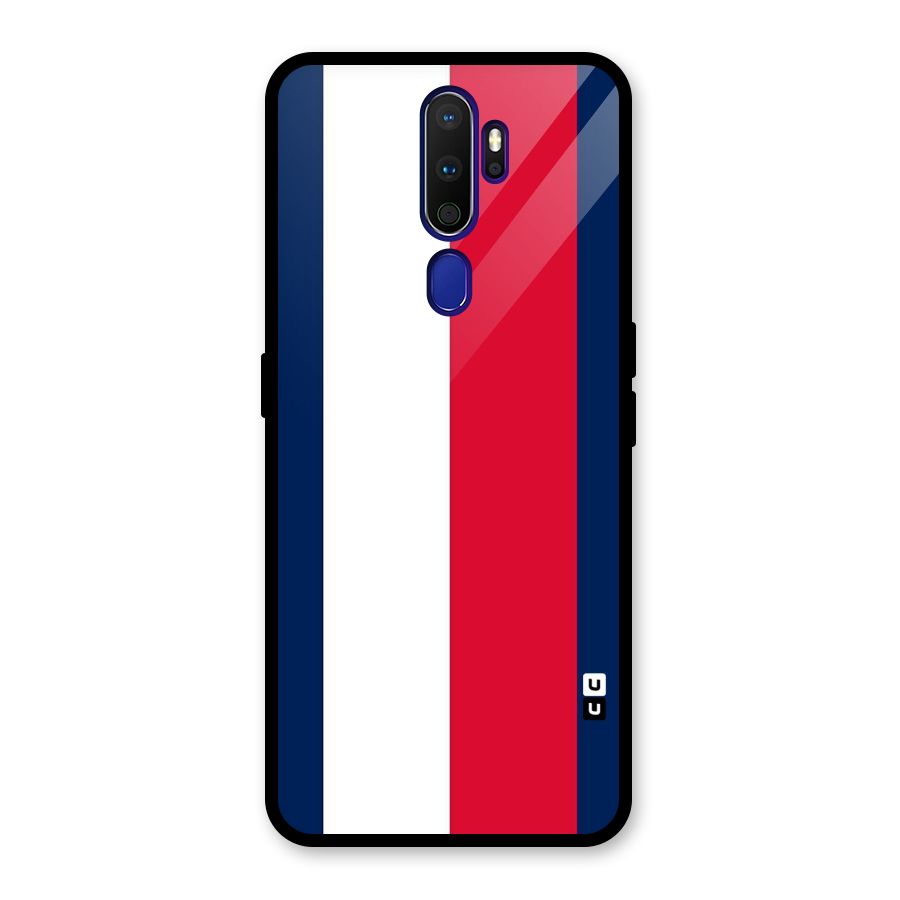 Electric Colors Stripe Glass Back Case for Oppo A9 (2020)