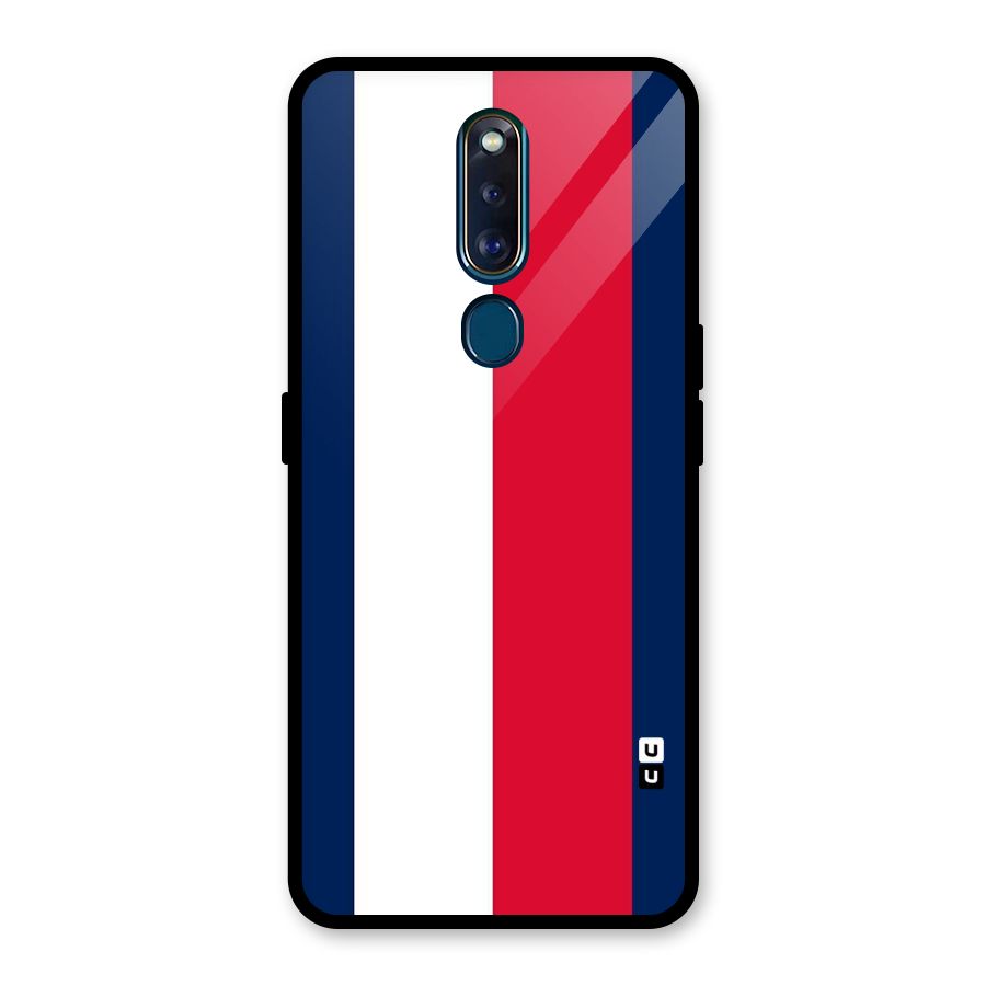 Electric Colors Stripe Glass Back Case for Oppo F11 Pro