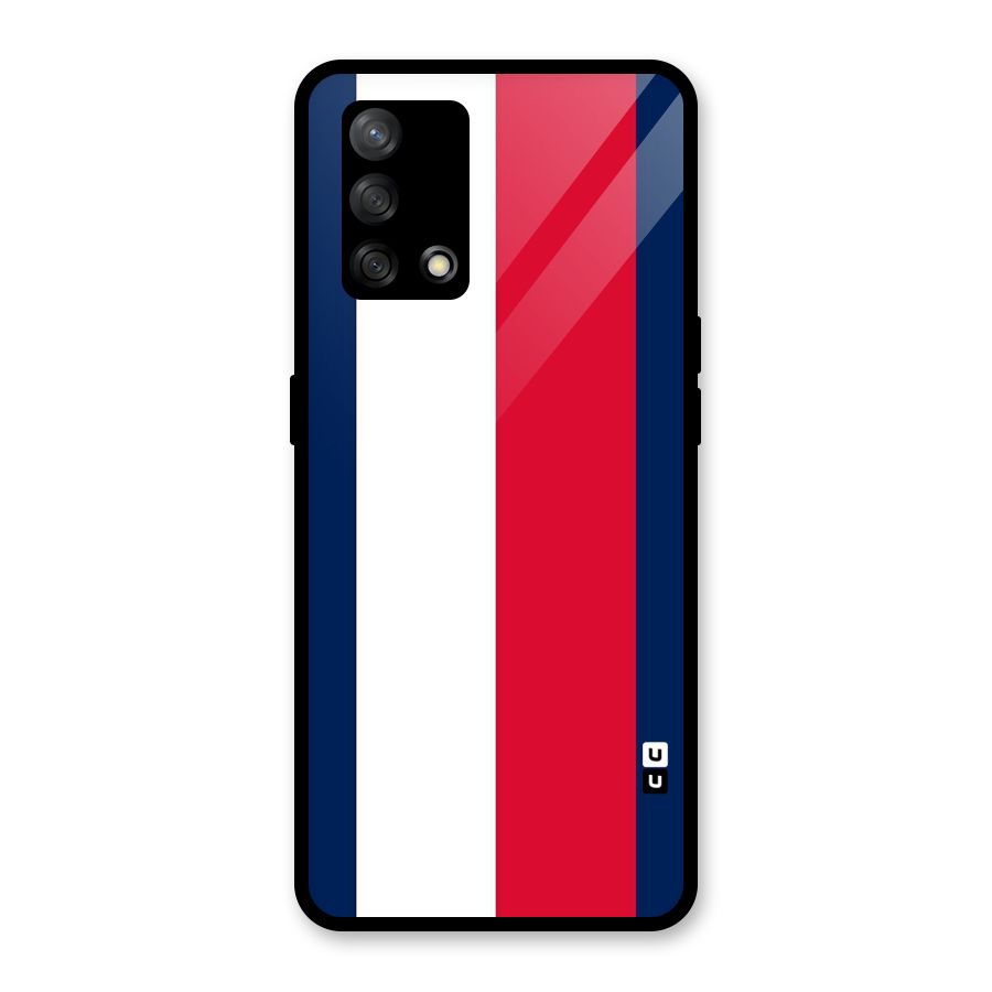Electric Colors Stripe Glass Back Case for Oppo F19s