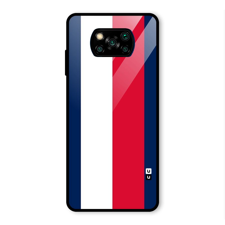 Electric Colors Stripe Glass Back Case for Poco X3 Pro
